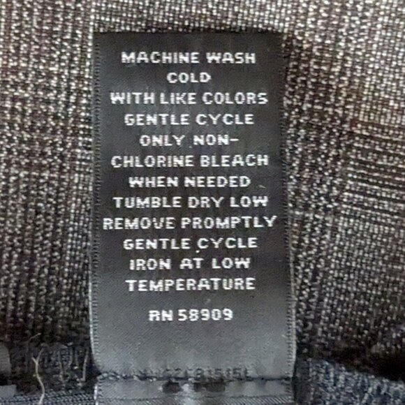 INVESTMENTS Brown Plaid High-Rise Pull-On Casual Career Pants; Size 14 Short - Picture 4 of 4